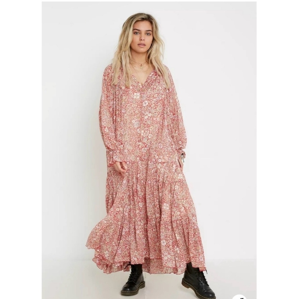 Free People Feeling Groovy Floral Long Sleeve Maxi Dress